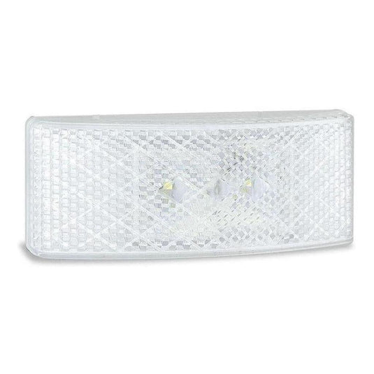 LED Autolamp 12/24V White Side Marker with Built in Reflector 100x38x13mm
