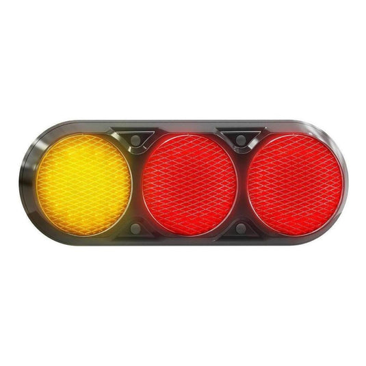 LED Autolamp 12V Combination Stop/Tail/Indicator Taillight Color Lense Black 407x147x35mm