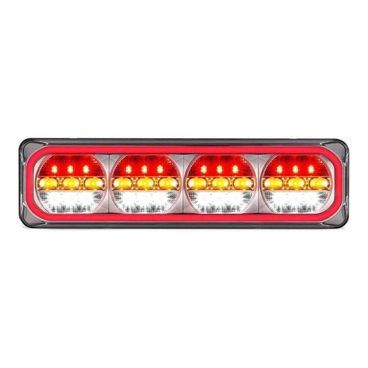 LED Autolamp 12V Pair Stop/Tail/Indicator/Reverse Taillight 387x105x31mm Blister