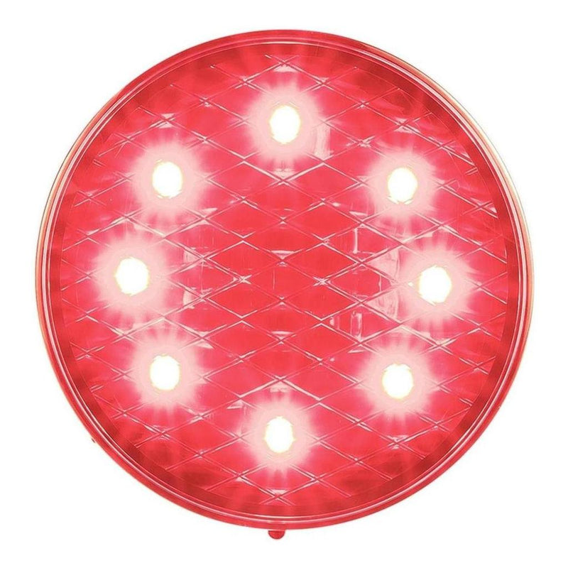 Load image into Gallery viewer, LED Autolamp 12V Round Red Rear Stop/Tail Taillight Clear Lense 80mm
