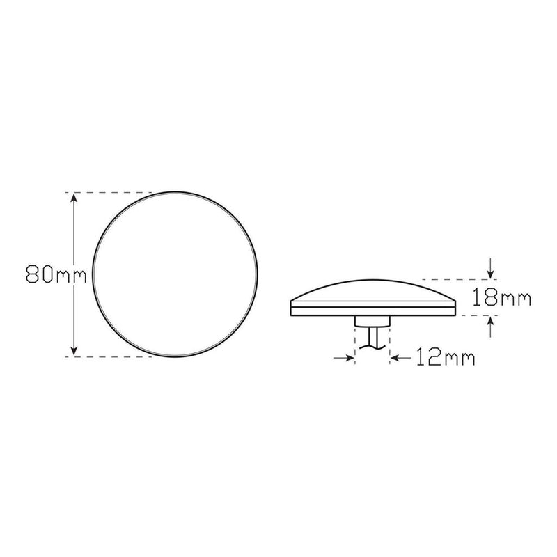 Load image into Gallery viewer, LED Autolamp 12V Round Red Rear Stop/Tail Taillight Clear Lense 80mm
