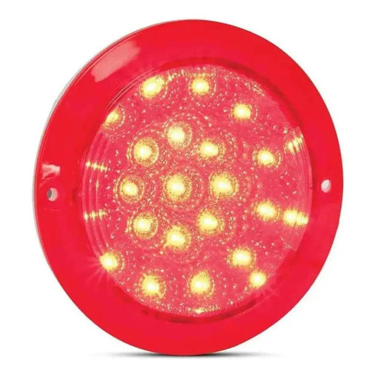 LED Autolamp 12V Round Red Stop/Tail Taillight 130mm