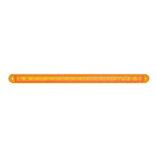 LED Autolamp 12V Sequential Amber Indicator Strip Lamp 18 Square LEDs 382mm Bulk