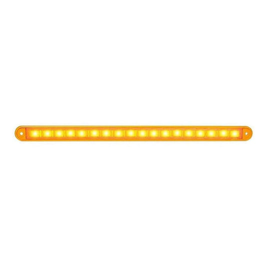 LED Autolamp 12V Sequential Amber Indicator Strip Lamp 18 Square LEDs 382mm Bulk