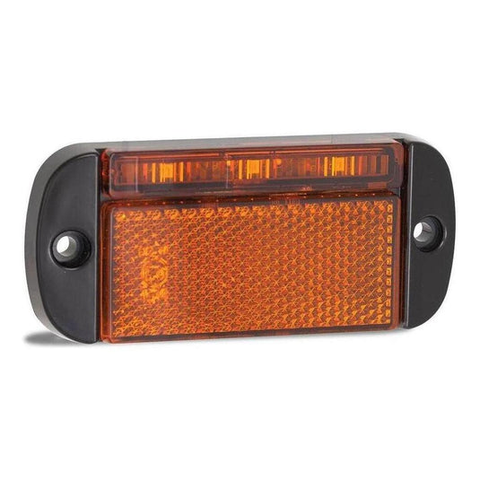 LED Autolamp 12V/24V Amber Side Marker Direction Indicator with Reflector 100x44x12