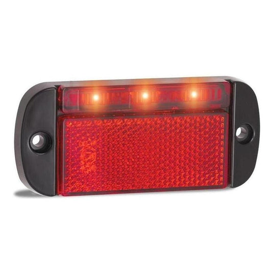 LED Autolamp 12V/24V Red Rear End Outline Marker with Reflector 100x44x12