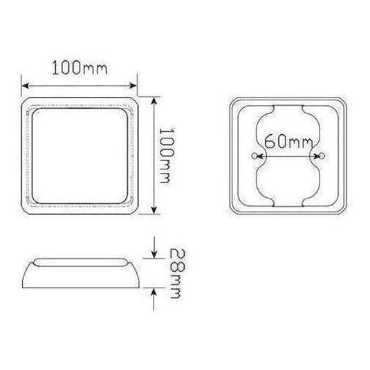 LED Autolamps Multi 12 & 24 Volt Stop/Tail Lamp