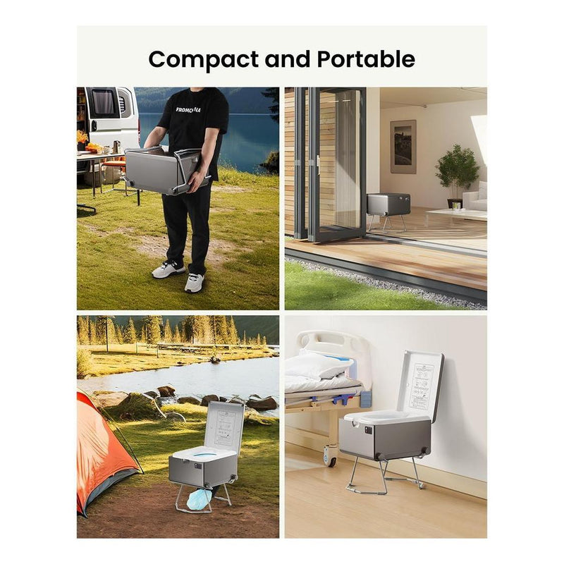 Load image into Gallery viewer, LooSeal EVO Auto Sealing Waterless Portable Toilet Grey