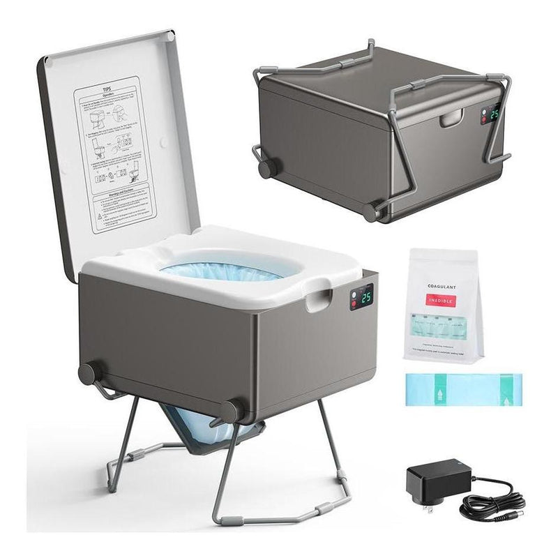 Load image into Gallery viewer, LooSeal EVO Auto Sealing Waterless Portable Toilet Grey