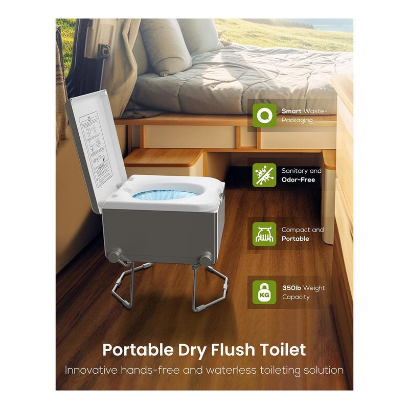 Load image into Gallery viewer, LooSeal EVO Auto Sealing Waterless Portable Toilet Grey