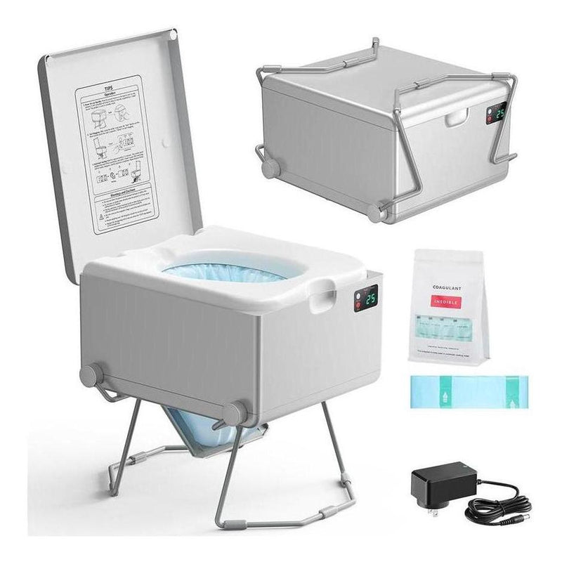 Load image into Gallery viewer, LooSeal EVO Auto Sealing Waterless Portable Toilet Silver