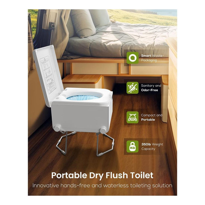Load image into Gallery viewer, LooSeal EVO Auto Sealing Waterless Portable Toilet Silver