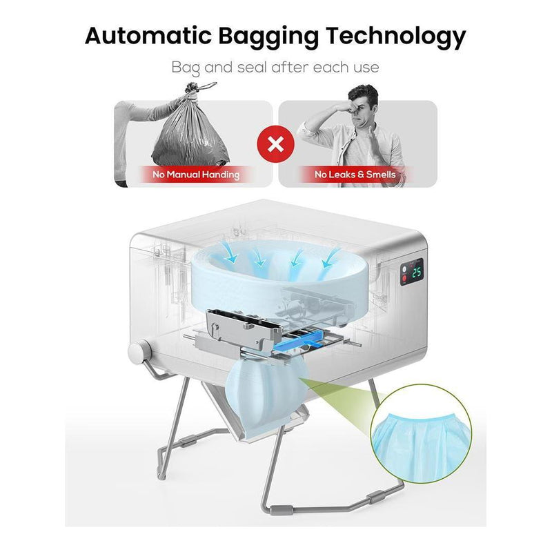 Load image into Gallery viewer, LooSeal EVO Auto Sealing Waterless Portable Toilet Silver