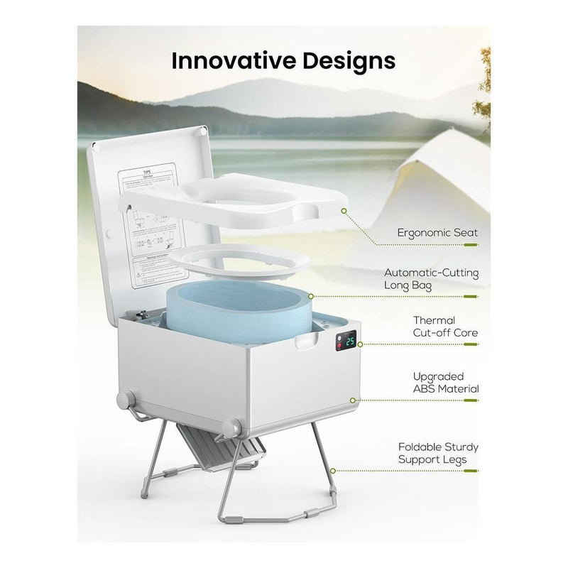 Load image into Gallery viewer, LooSeal EVO Auto Sealing Waterless Portable Toilet Silver