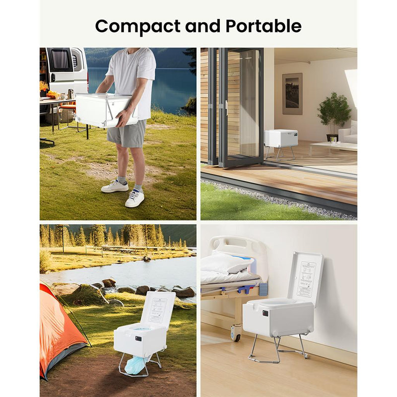 Load image into Gallery viewer, LooSeal EVO Auto Sealing Waterless Portable Toilet White