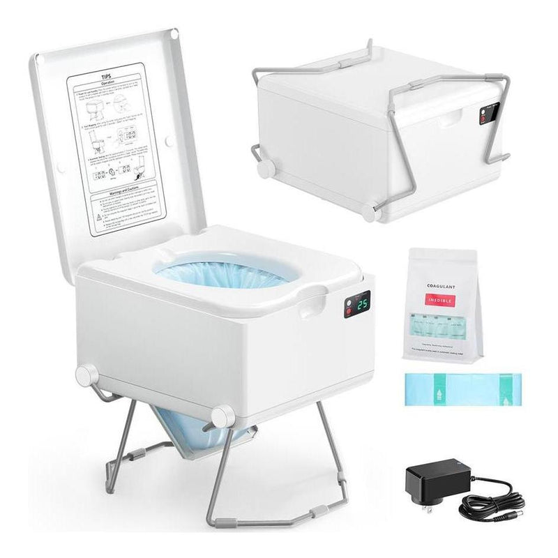 Load image into Gallery viewer, LooSeal EVO Auto Sealing Waterless Portable Toilet White