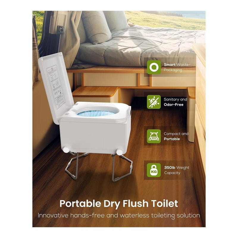 Load image into Gallery viewer, LooSeal EVO Auto Sealing Waterless Portable Toilet White