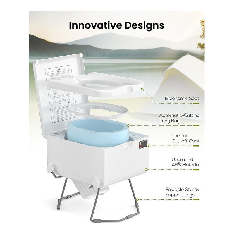 Load image into Gallery viewer, LooSeal EVO Auto Sealing Waterless Portable Toilet White