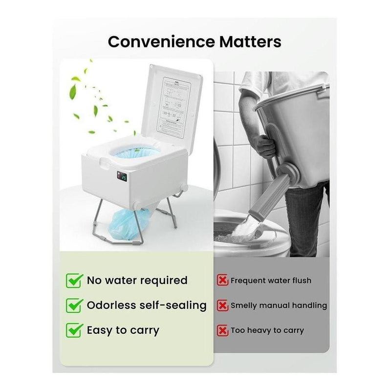 Load image into Gallery viewer, LooSeal EVO Auto Sealing Waterless Portable Toilet White