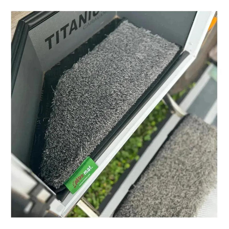 Load image into Gallery viewer, MUK Mat Angled Caravan Step Mat 28.5 x 60cm Dark Grey