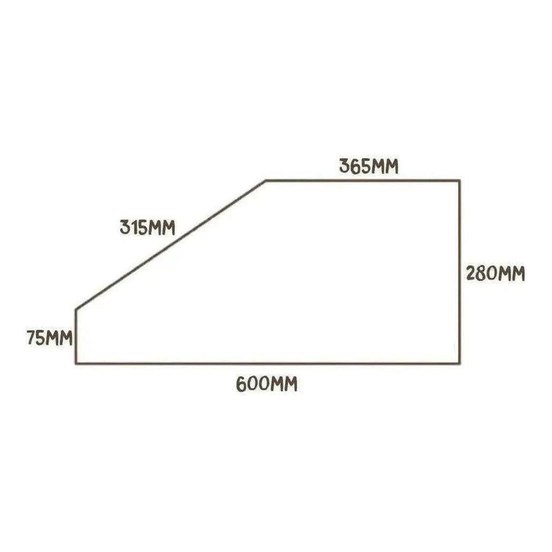 Load image into Gallery viewer, MUK Mat Angled Caravan Step Mat 28.5 x 60cm Dark Grey