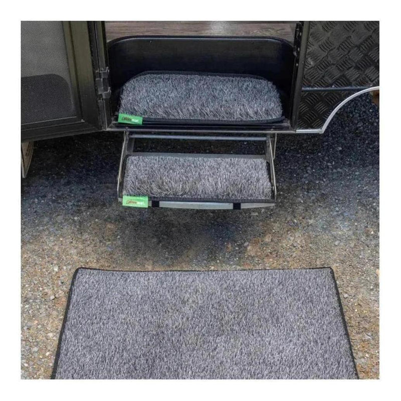 Load image into Gallery viewer, MUK Mat Rounded Caravan Step Extra Large Mat 28 x 60cm Dark Grey