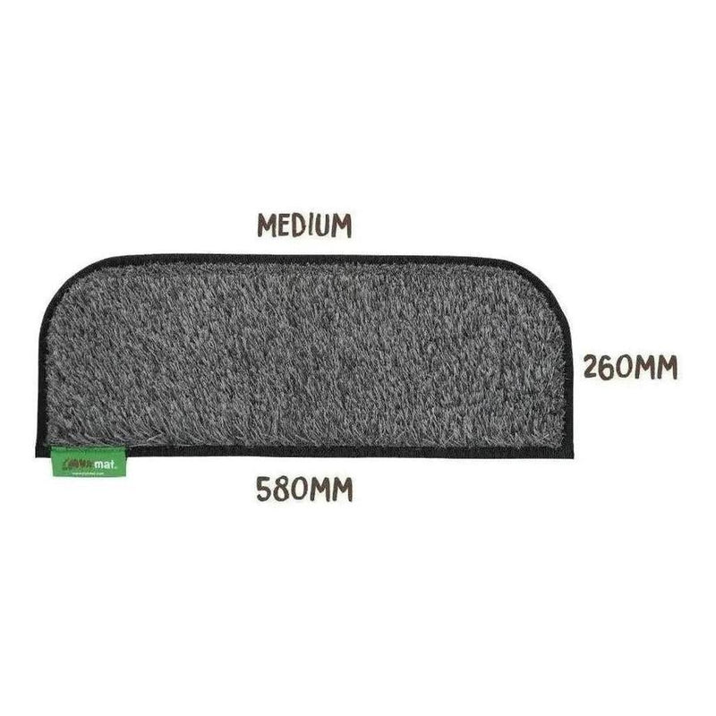 Load image into Gallery viewer, MUK Mat Rounded Caravan Step Medium Mat 26 x 58cm Dark Grey