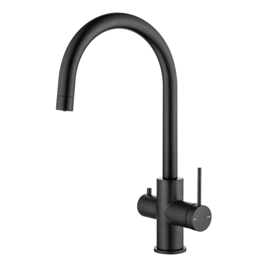 Mica 3-Way Filter Gooseneck Kitchen Tap Sink Mixer Black