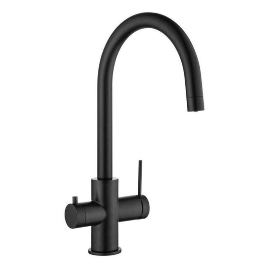 Mica 3-Way Filter Gooseneck Kitchen Tap Sink Mixer Black