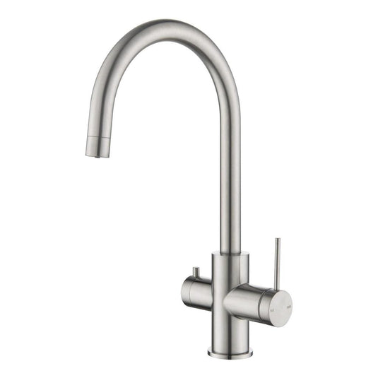 Mica 3-Way Filter Gooseneck Kitchen Tap Sink Mixer Brushed Nickel