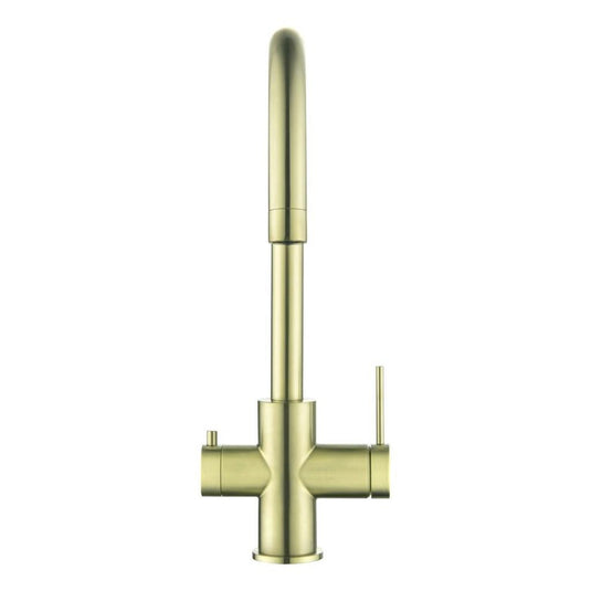Mica 3-Way Filter Gooseneck Kitchen Tap Sink Mixer French Gold