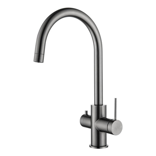 Mica 3-Way Filter Gooseneck Kitchen Tap Sink Mixer Gun Metal