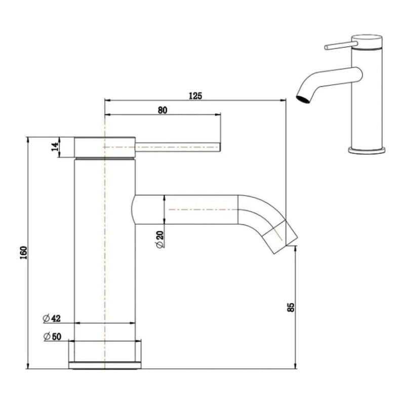 Load image into Gallery viewer, Mica Basin Sink Tap Mixer Curved Spout Black