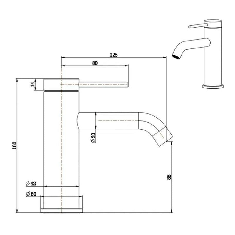 Load image into Gallery viewer, Mica Basin Sink Tap Mixer Curved Spout Chrome