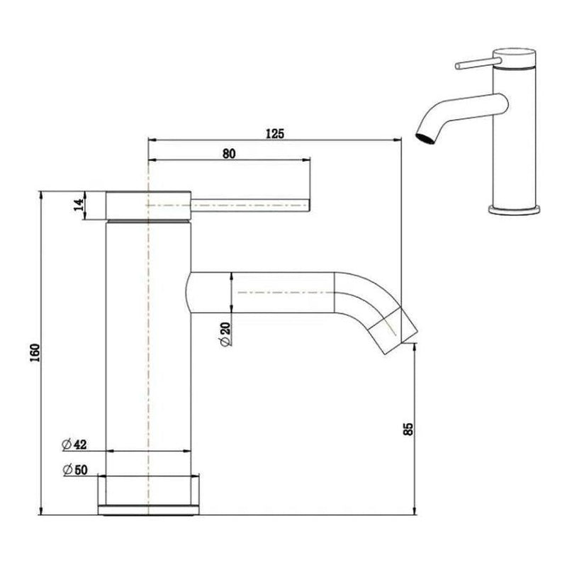Load image into Gallery viewer, Mica Basin Sink Tap Mixer Curved Spout Chrome