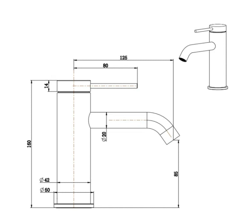 Load image into Gallery viewer, Mica Basin Sink Tap Mixer Curved Spout Gun Metal