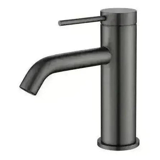 Mica Basin Sink Tap Mixer Curved Spout Gunmetal