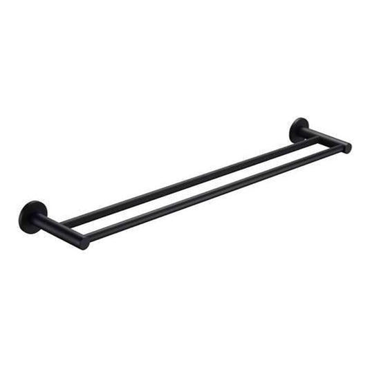 Mica Double Towel Rail 600mm Black