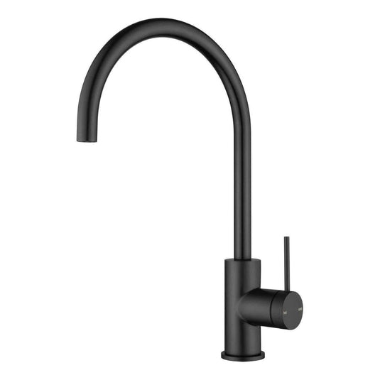 Mica Gooseneck Kitchen Tap Sink Mixer Black