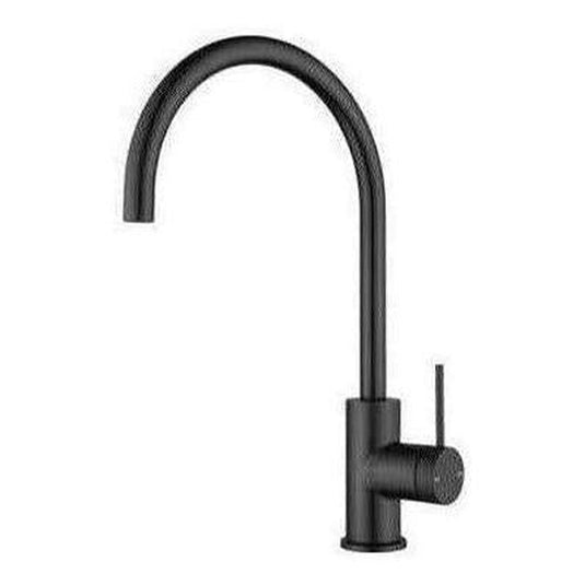 Mica Gooseneck Kitchen Tap Sink Mixer Black