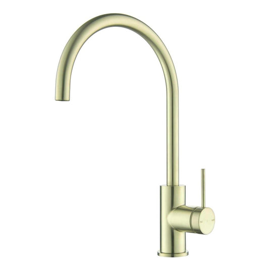 Mica Gooseneck Kitchen Tap Sink Mixer French Gold