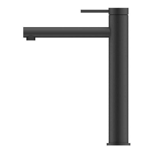 Mica Tall Basin Sink Tap Mixer Straight Black
