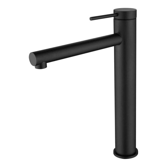 Mica Tall Basin Sink Tap Mixer Straight Black
