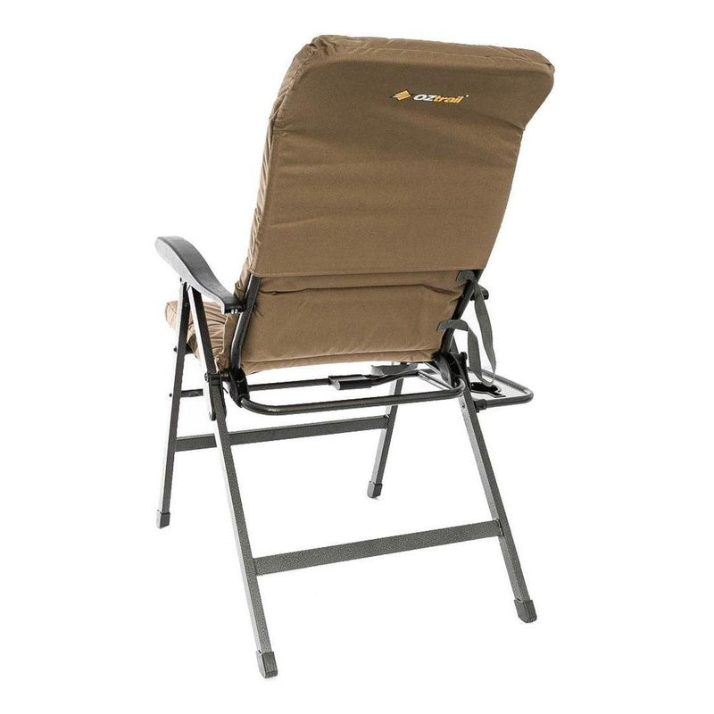 Load image into Gallery viewer, OZTRAIL Emperor 8 Position Recliner Chair Inc Side Table& Drink Holder