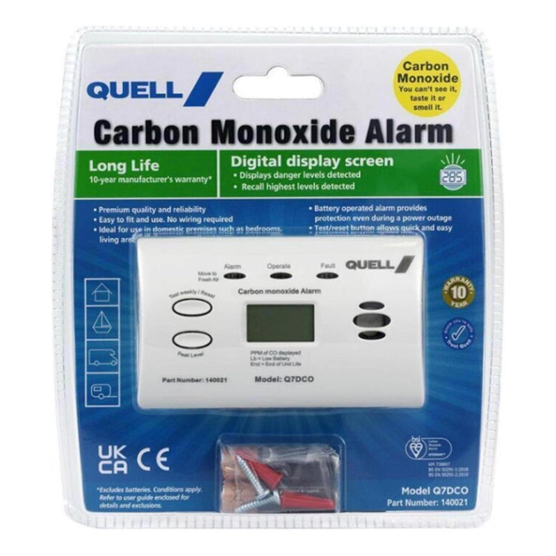 Load image into Gallery viewer, Quell Carbon Monoxide Digital Display Detector Alarm