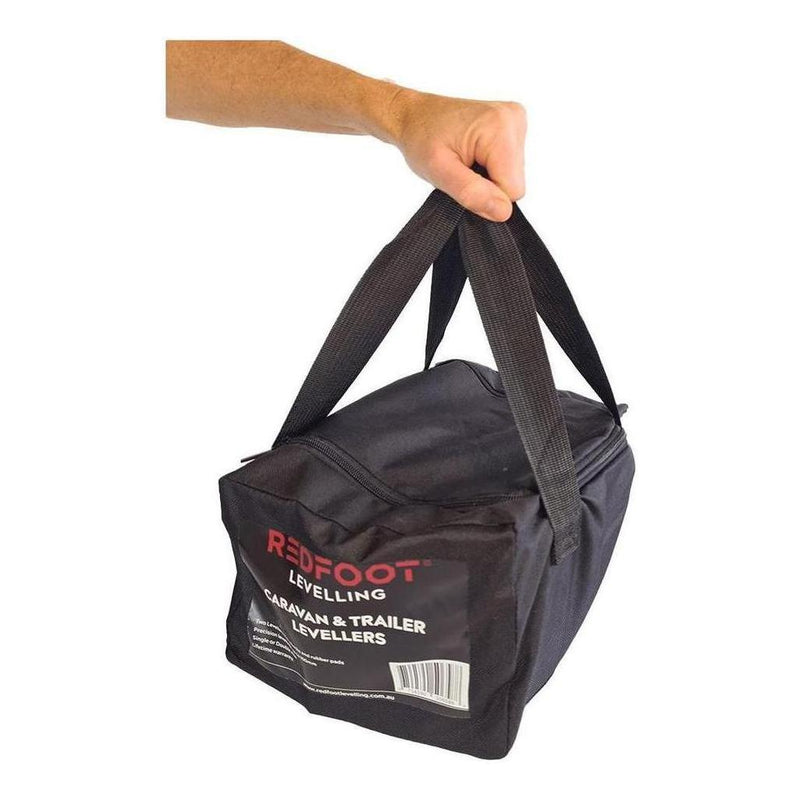 Load image into Gallery viewer, Redfoot Levelling Kit - 2 x Levellers, 2 x Chooks, 2 x Rubber Mats inc Carry Bag