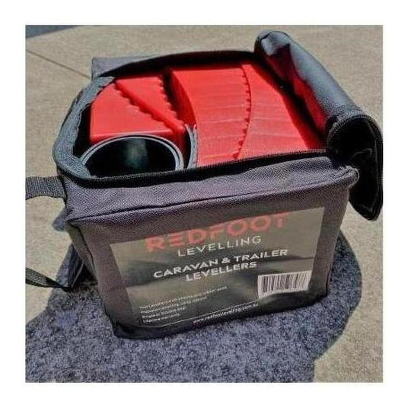Load image into Gallery viewer, Redfoot Levelling Kit - 2 x Levellers, 2 x Chooks, 2 x Rubber Mats inc Carry Bag