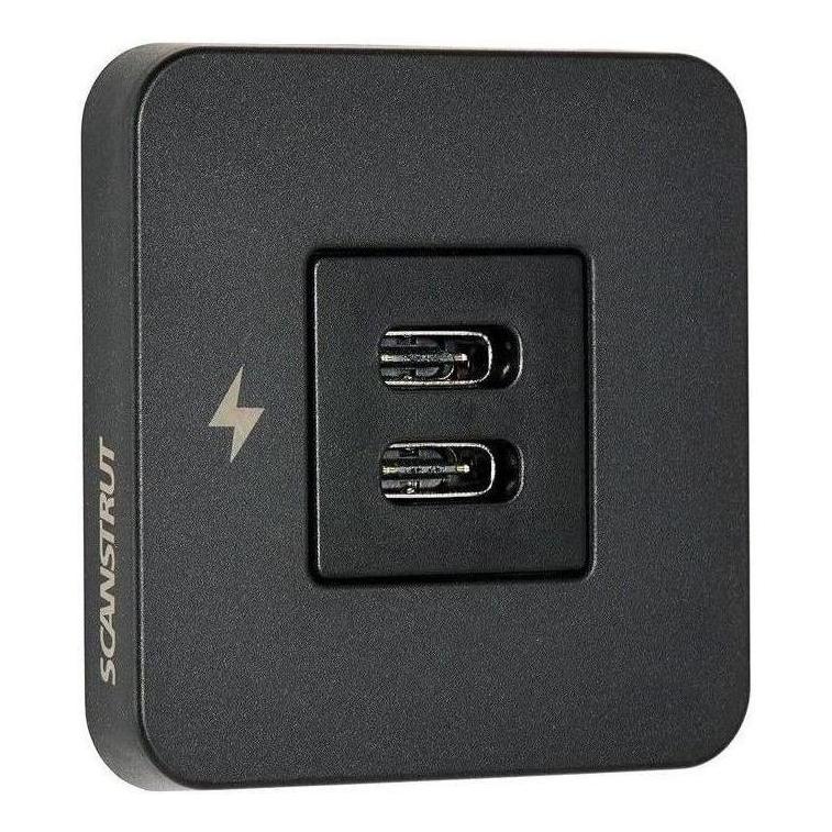 Load image into Gallery viewer, Scanstrut 12V/24V Interior Dual USB-C Charger Socket