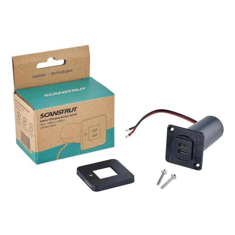 Load image into Gallery viewer, Scanstrut 12V/24V Interior Dual USB-C Charger Socket