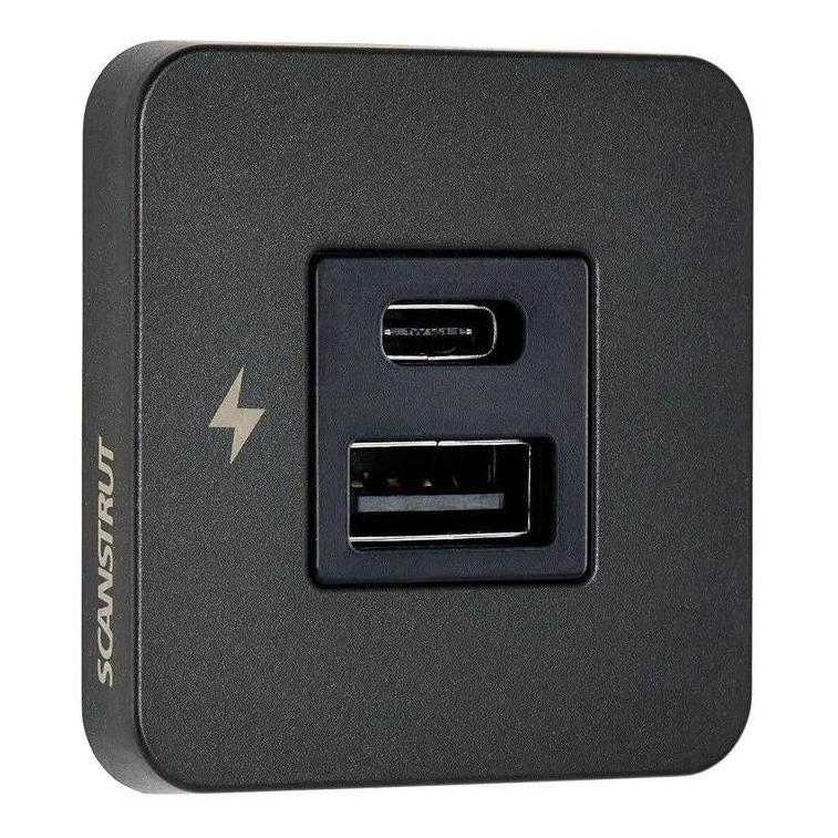 Load image into Gallery viewer, Scanstrut 12V/24V Interior Dual USB/USB-C Charger Socket